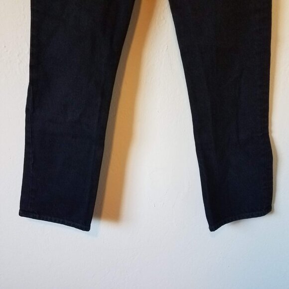 Frame Le Piper Cropped High Rise Straight Leg Jeans Blackletter Women's 24 LPR38 - Picture 2 of 12